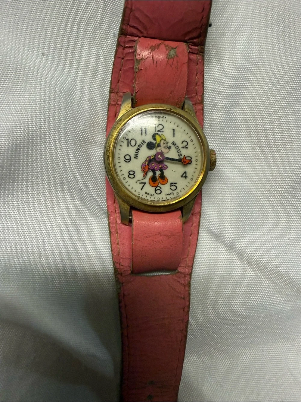 Minnie Mouse Vintage Character Watch - Pink Strap